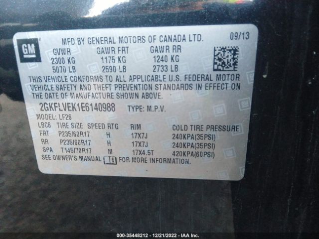 2GKFLVEK1E6140988 GMC Terrain Sle