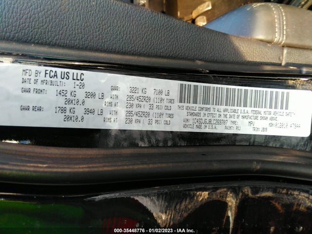 2020 Dodge Durango, VIN: 1C4SDJGJ8LC269707