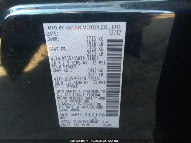 2018 Infiniti QX60, VIN: 5N1DL0MM3JC517178