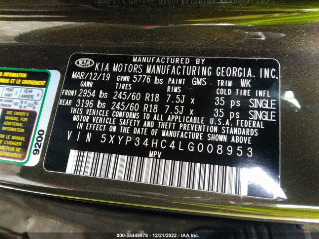 5XYP34HC4LG008953 KIA Telluride Ex