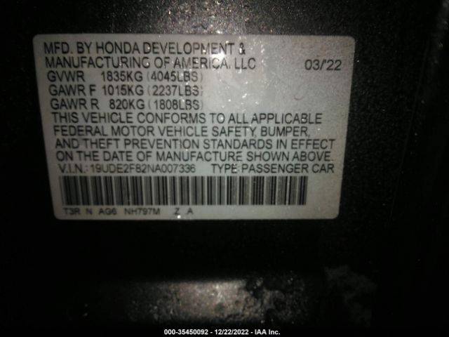 19UDE2F82NA007336 Acura Ilx Package