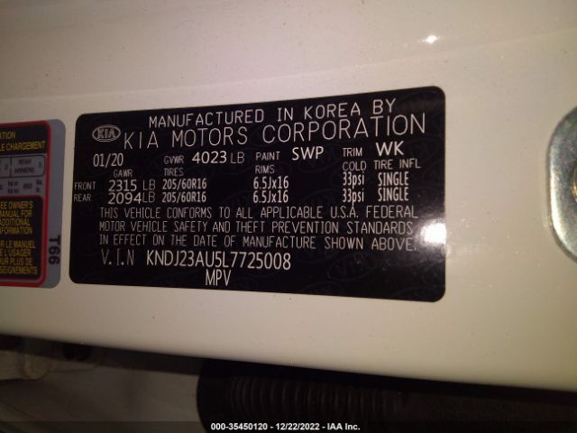 KNDJ23AU5L7725008 KIA SOUL S