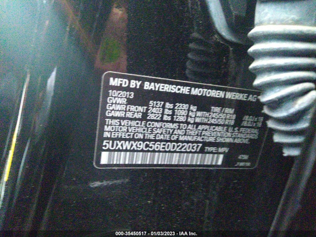 BMW X3 Xdrive28i 2014 5UXWX9C56E0D22037 Image 9