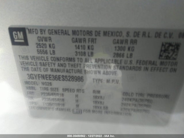2014 Cadillac SRX, VIN: 3GYFNEE36ES528986