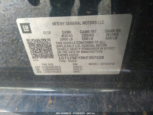 1GT12SEY0KF207528 GMC Sierra 2500hd Denali