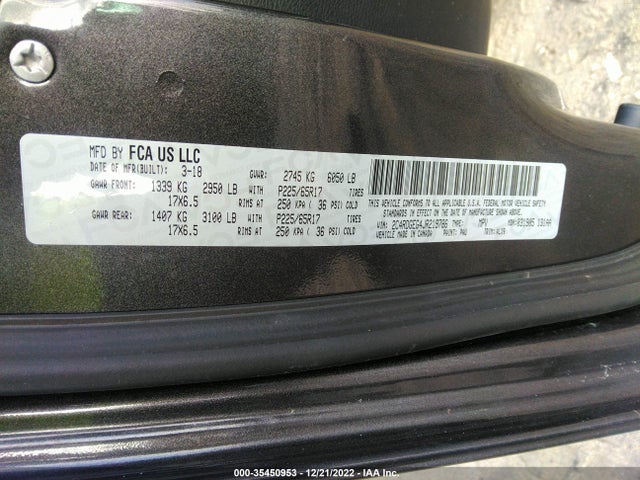 Dodge Grand Caravan Gt 2018 2C4RDGEG4JR219786 Image 10