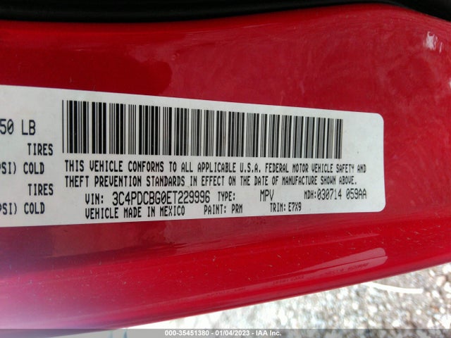 Dodge Journey Sxt 2014 3C4PDCBG0ET229996 Image 9