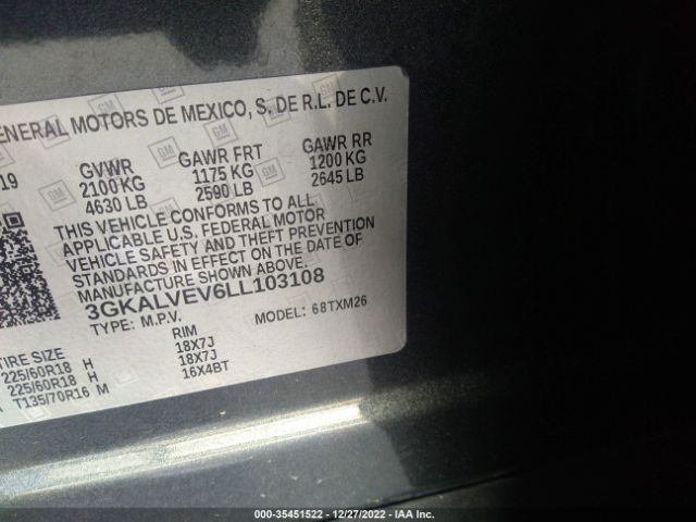 3GKALVEV6LL103108 GMC Terrain Slt