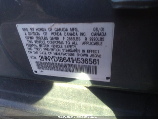 2HNYD18641H536561 Acura Mdx Touring Pkg
