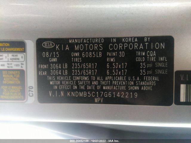 KNDMB5C17G6142219 KIA SEDONA LX