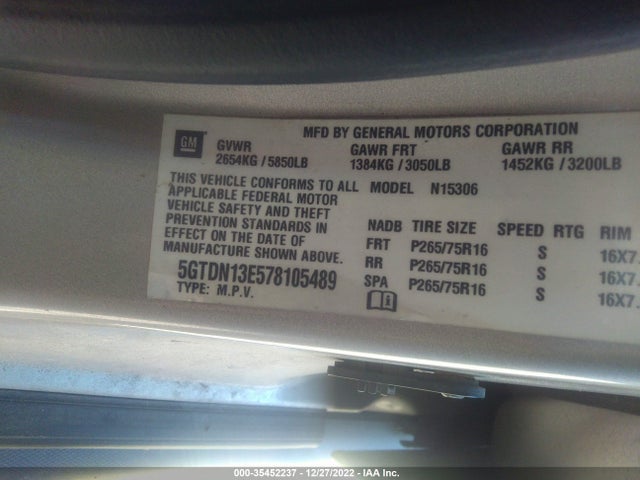 Hummer H3 2007 5GTDN13E578105489 Image 10