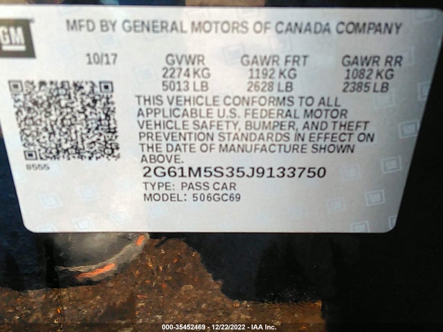 2018 Cadillac XTS, VIN: 2G61M5S35J9133750