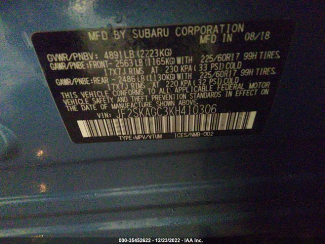 JF2SKAGC3KH410306 Subaru Forester Premium