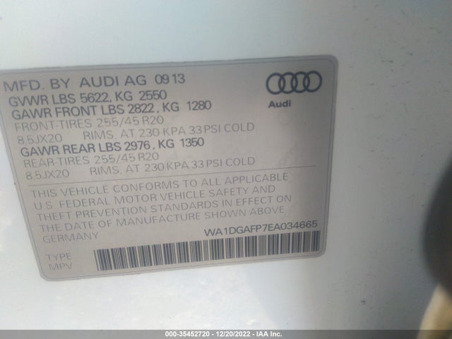 WA1DGAFP7EA034665 Audi Q5 Premium Plus