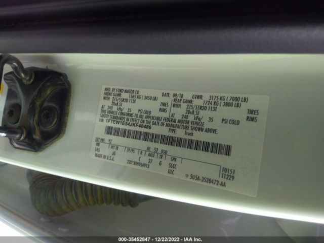 1FTEW1E54JKF40486 Ford F-150 Xl/xlt/lariat