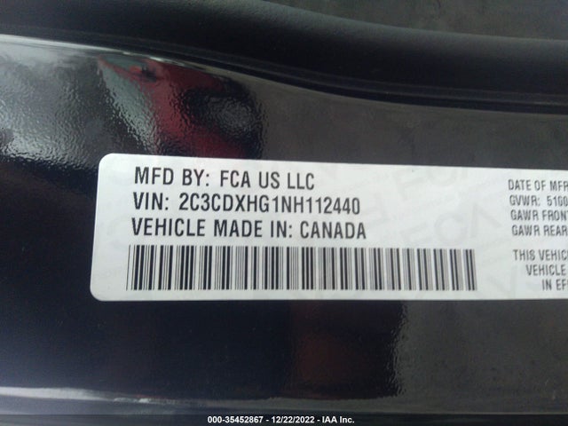 2022 Dodge Charger, VIN: 2C3CDXHG1NH112440