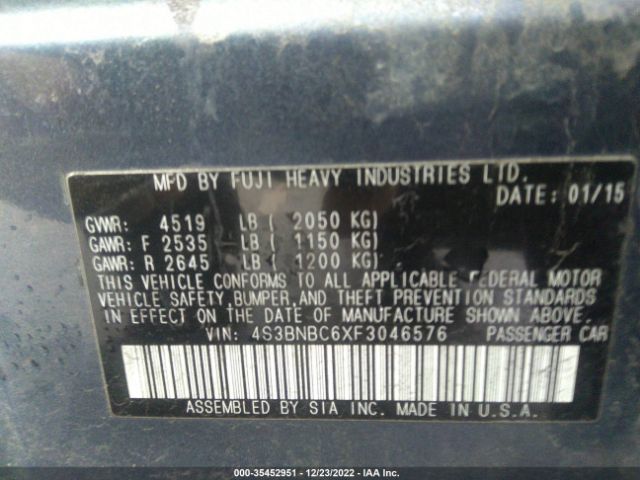 4S3BNBC6XF3046576 Subaru Legacy 2.5i Premium