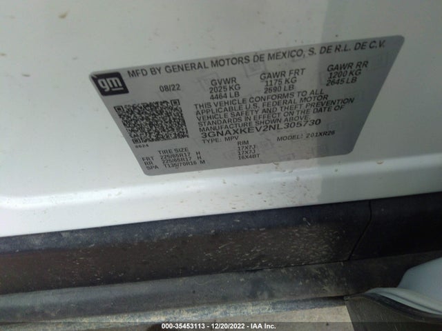 Chevrolet EQUINOX LT 2022 3GNAXKEV2NL305730 Image 11