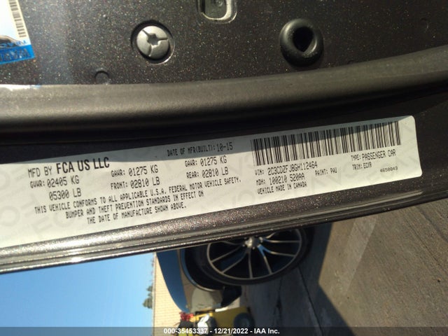 2016 DODGE CHALLENGER R/T SCAT PACK VIN: 2C3CDZFJ8GH112464