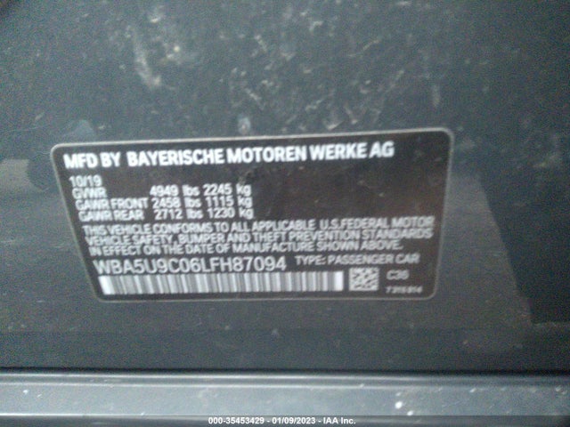 2020 BMW 3 Series, VIN: WBA5U9C06LFH87094