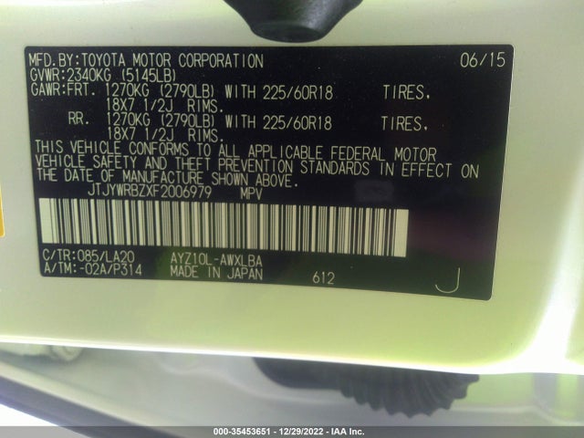 Lexus NX 300H 2015 JTJYWRBZXF2006979 Image 10