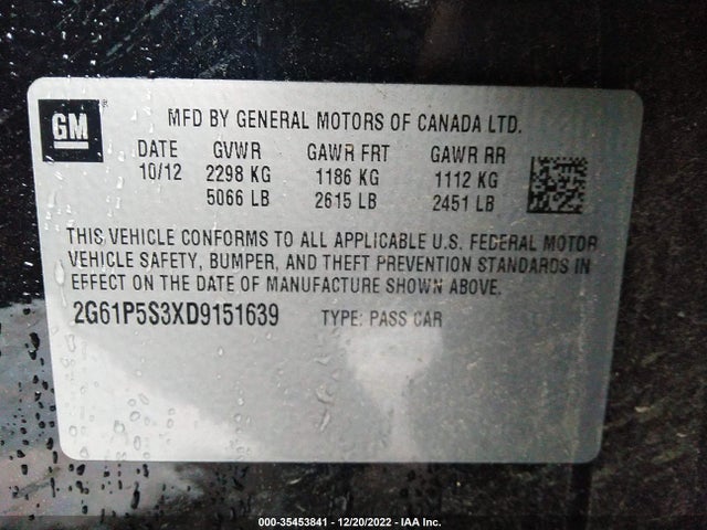 Cadillac XTS LUXURY 2013 2G61P5S3XD9151639 Image 10