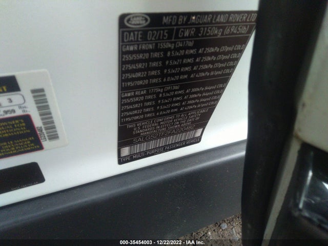 Land Rover Range Rover 2015 SALGS2TF2FA220482 Image 10