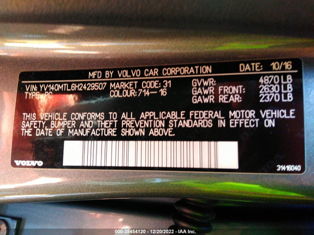 Volvo S60 2017 YV140MTL6H2429507 Image 9
