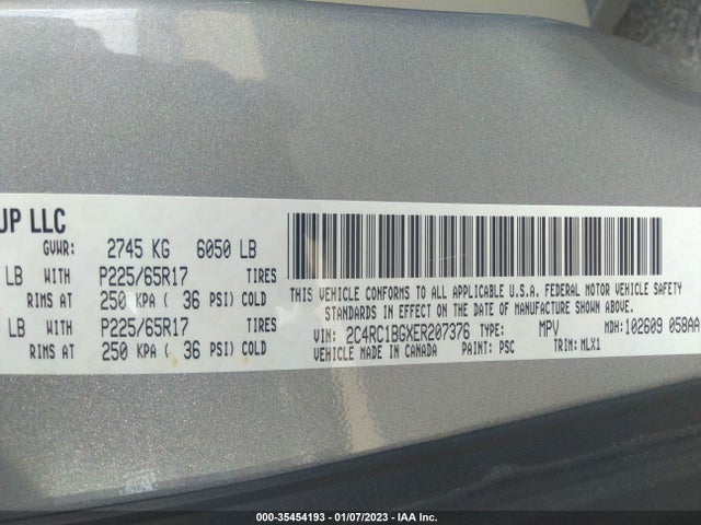 2C4RC1BGXER207376 Chrysler Town & Country Touring