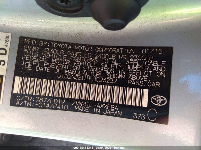 2015 Toyota Prius, VIN: JTDZN3EU1FJ023232