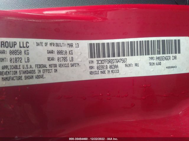 3C3CFFDR2DT647567 Fiat 500
