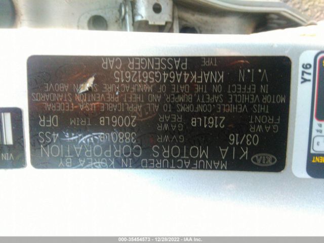KNAFK4A64G5612615 KIA FORTE LX