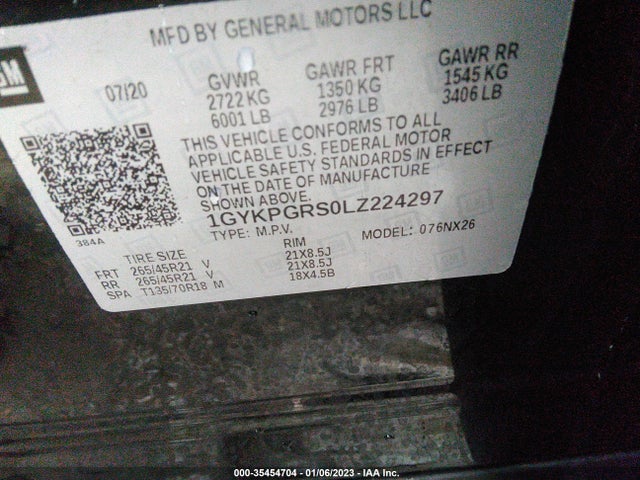 Cadillac XT6 2020 1GYKPGRS0LZ224297 Image 10