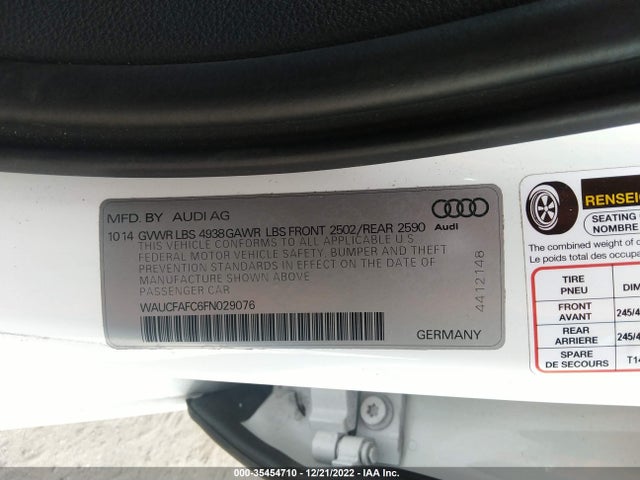2015 Audi A6, VIN: WAUCFAFC6FN029076