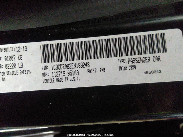 Dodge AVENGER SE 2014 1C3CDZAB2EN188248 Image 9