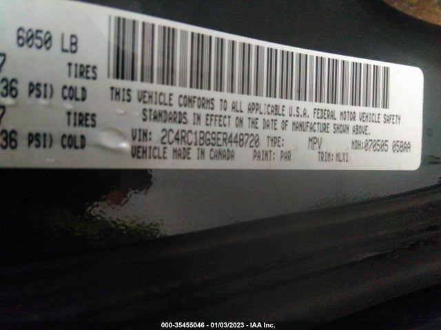 2C4RC1BG9ER448720 Chrysler Town & Country Touring