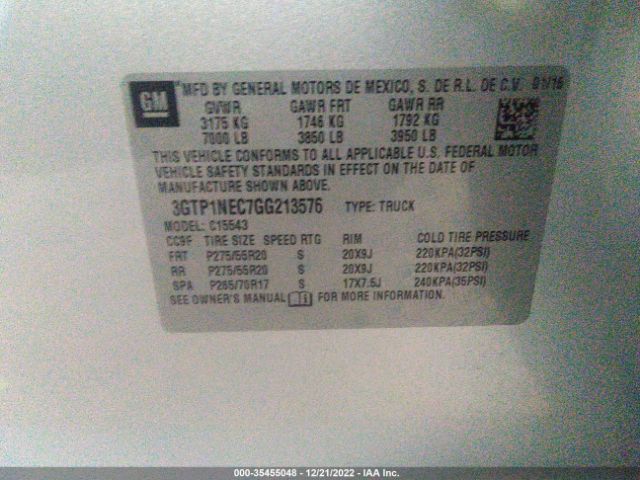 3GTP1NEC7GG213576 GMC Sierra 1500 Slt