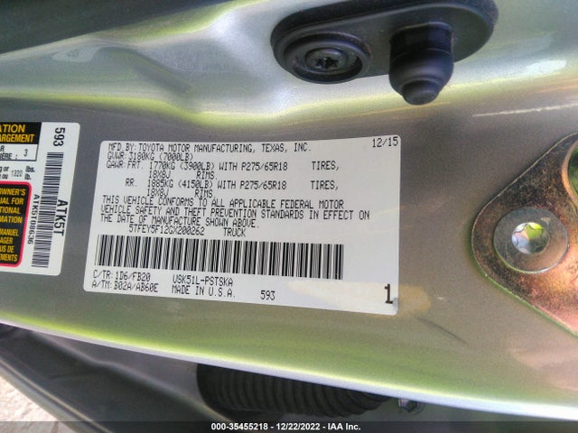 2016 Toyota Tundra, VIN: 5TFEY5F12GX200262