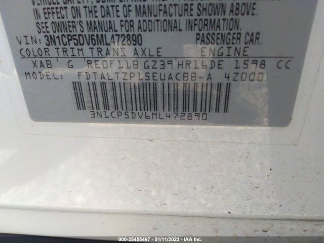 2021 Nissan Kicks, VIN: 3N1CP5DV6ML472890