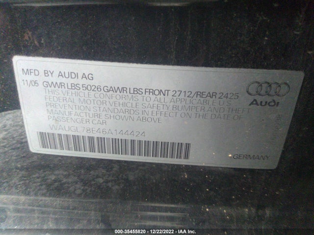 Audi S4 2006 WAUGL78E46A144424 Image 10