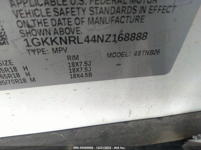 2022 GMC Acadia, VIN: 1GKKNRL44NZ168888