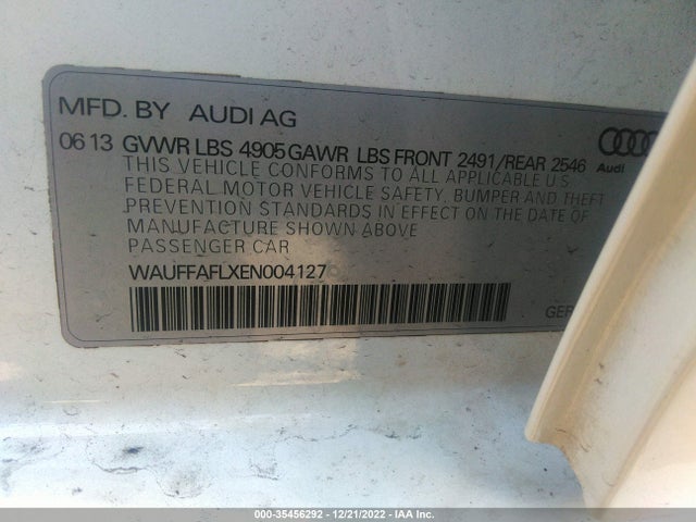 Audi A4 Premium Plus 2014 WAUFFAFLXEN004127 Image 9