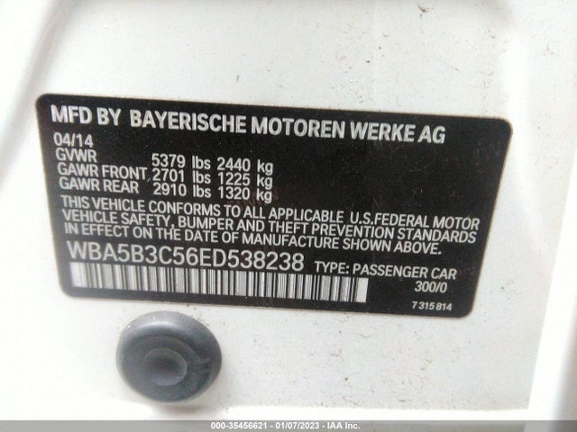 WBA5B3C56ED538238 BMW 5 Series 535i Xdrive