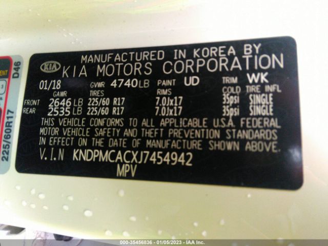 KNDPMCACXJ7454942 KIA Sportage Lx