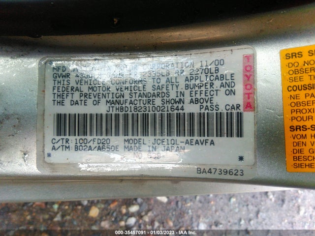 Lexus IS 300 2001 JTHBD182310021644 Image 10
