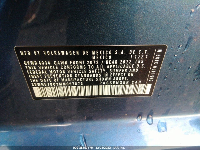 2021 Volkswagen Jetta, VIN: 3VWN57BU3MM097873