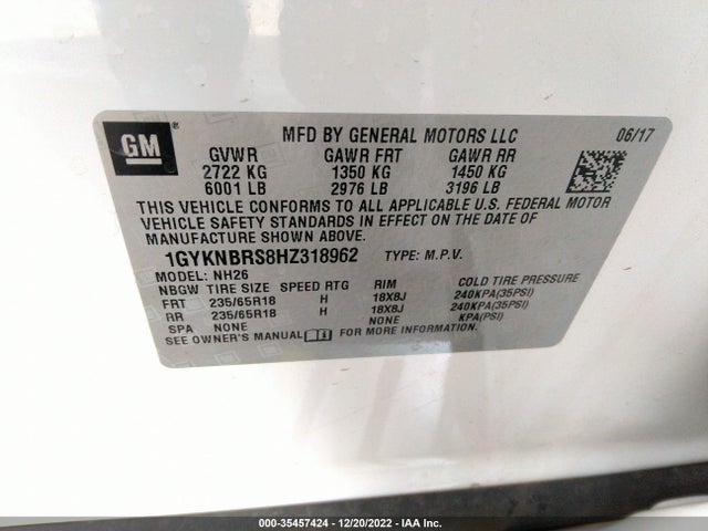 Cadillac Xt5 Luxury Fwd 2017 1GYKNBRS8HZ318962 Image 9