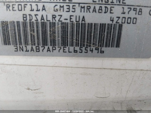 2014 NISSAN SENTRA SR VIN: 3N1AB7AP7EL655496