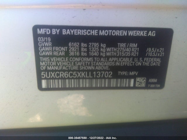2019 BMW X5, VIN: 5UXCR6C5XKLL13702