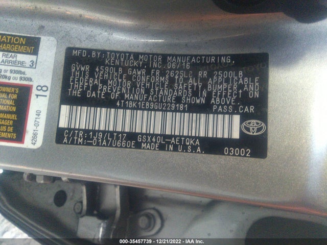 2016 Toyota Avalon, VIN: 4T1BK1EB9GU229181